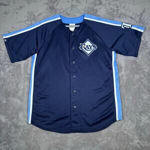 Majestic Tampa Bay Rays MLB Fan Jersey Navy Blue Men’s Large